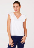 Meredith Top White Poplin