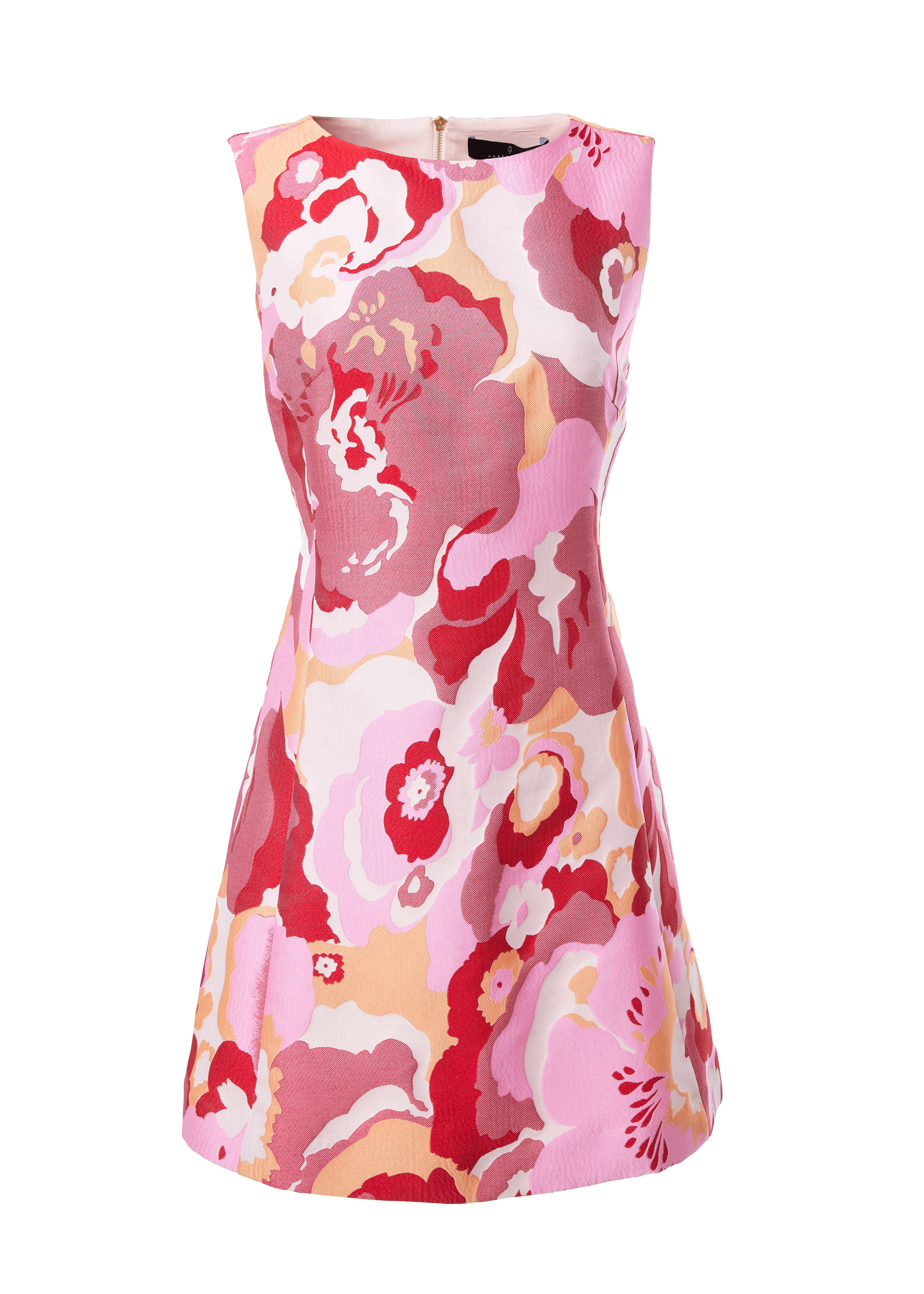 Avery Dress Pink Retro Jacquard