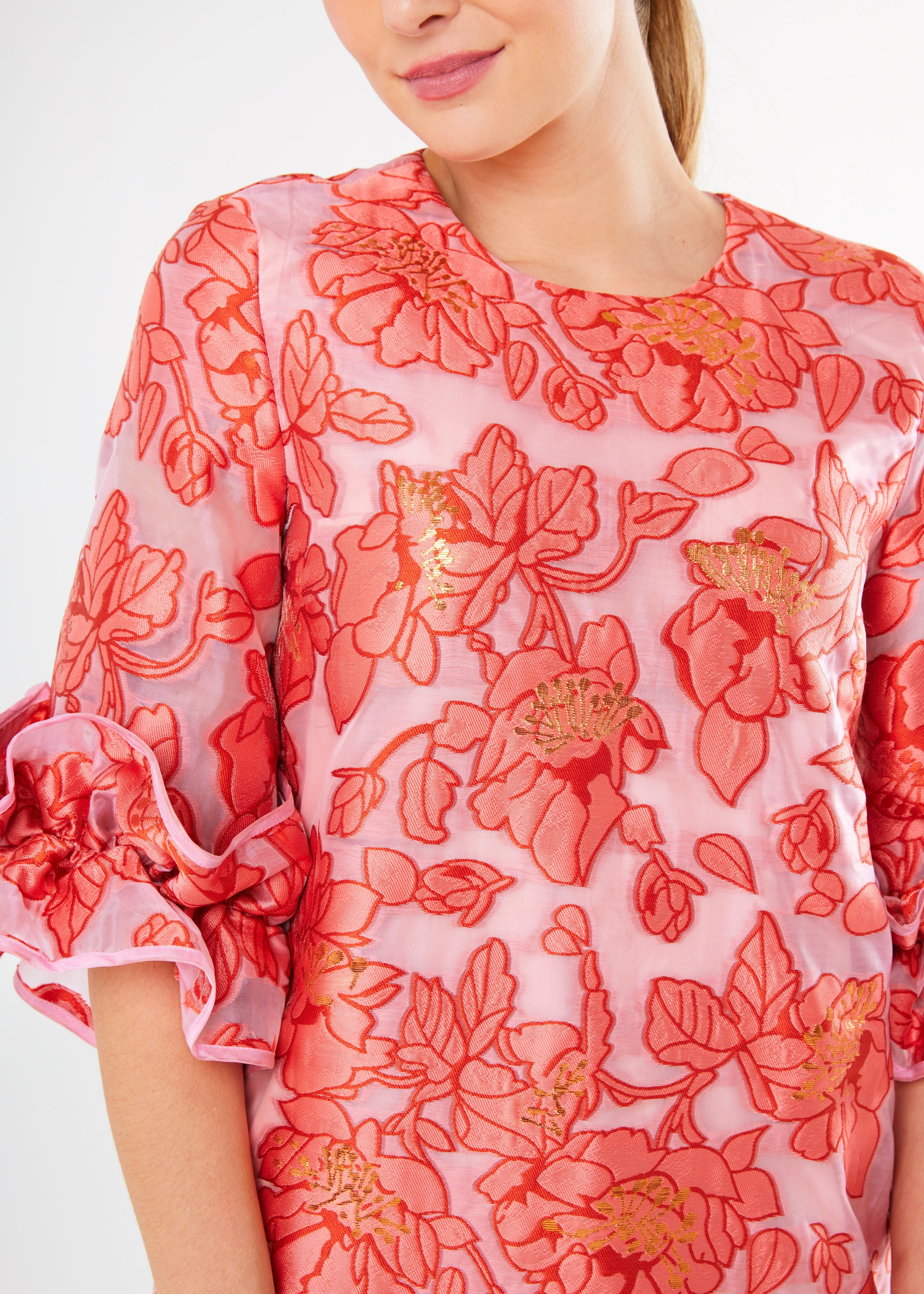 Bronwyn Dress Rose Blossom Organza