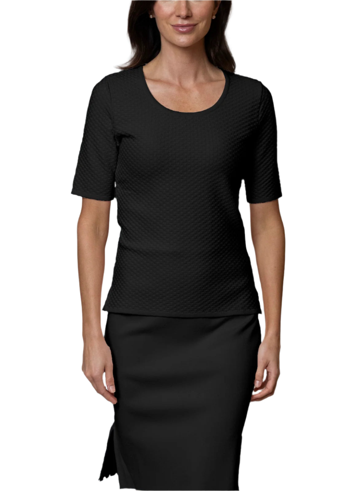 Annika Short Sleeved Top, Black