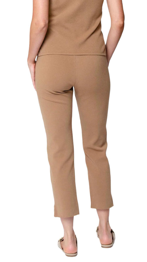 Alice Milano-Knit Slim Leg Pants; Mocha