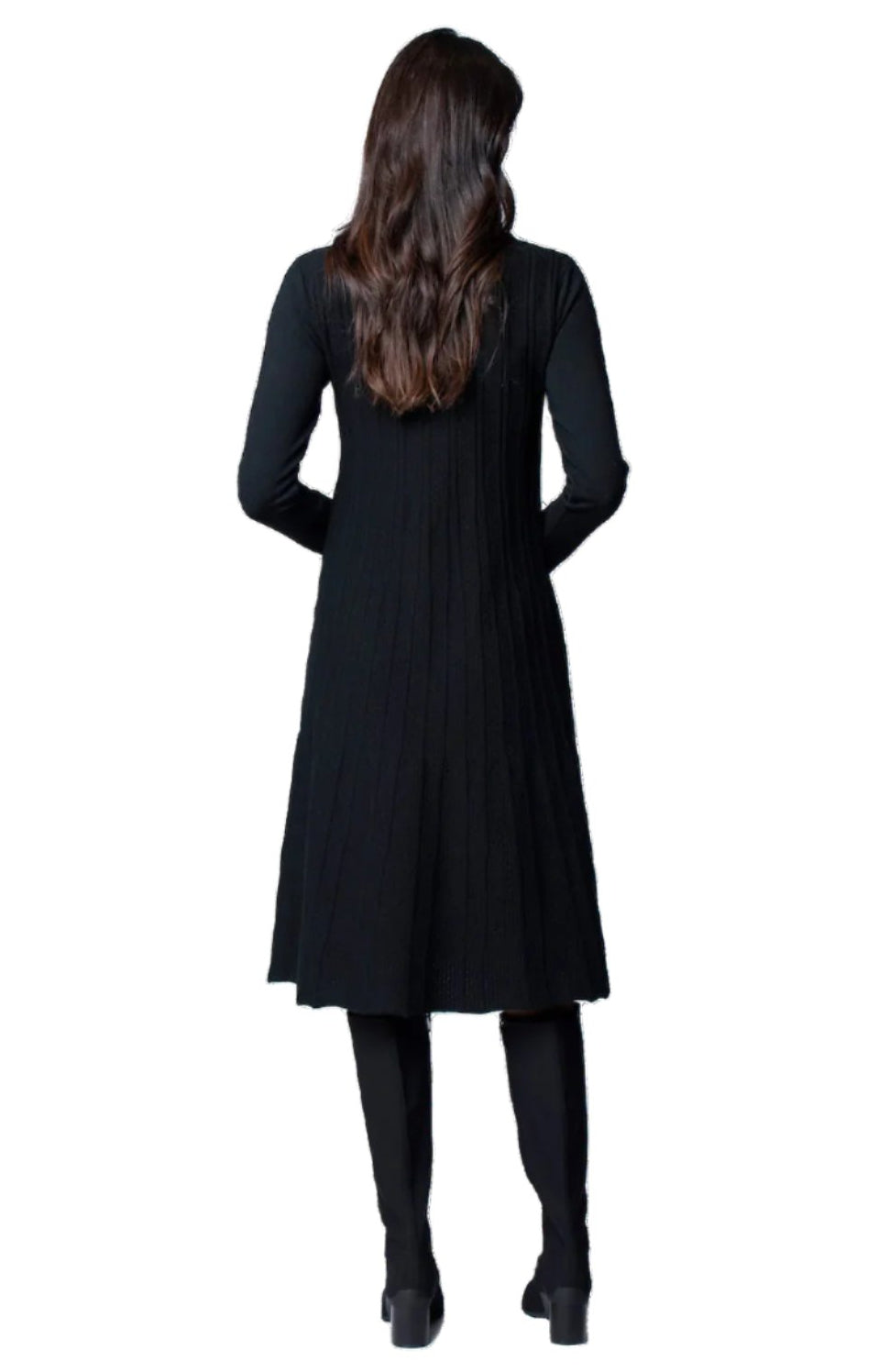 Haylee Midi Turtleneck Sweater Dress, Dark Navy