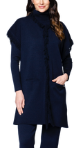 Maxima Milano-Knit Vest, Dark Navy