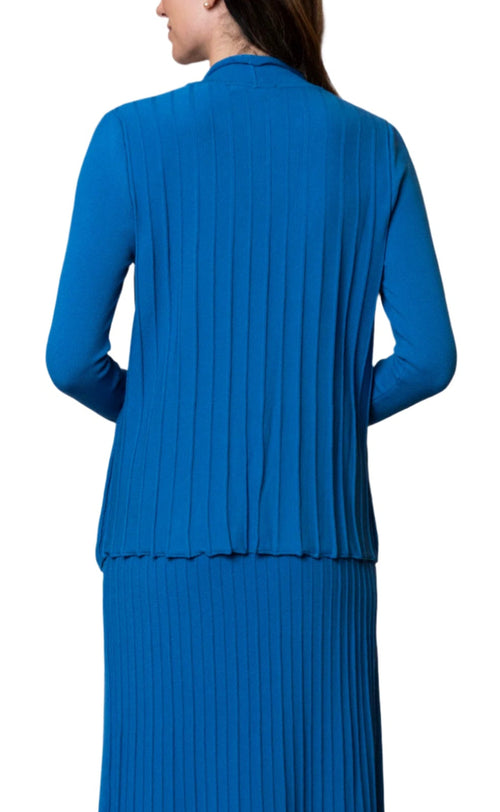 Amy Shawl Collar Cardigan ; Ocean Blue