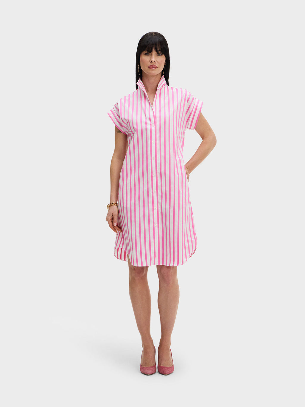 CAP SLEEVE DRESS: PRETTY IN PINK