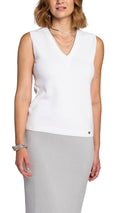 Ellie Knitted Top, White