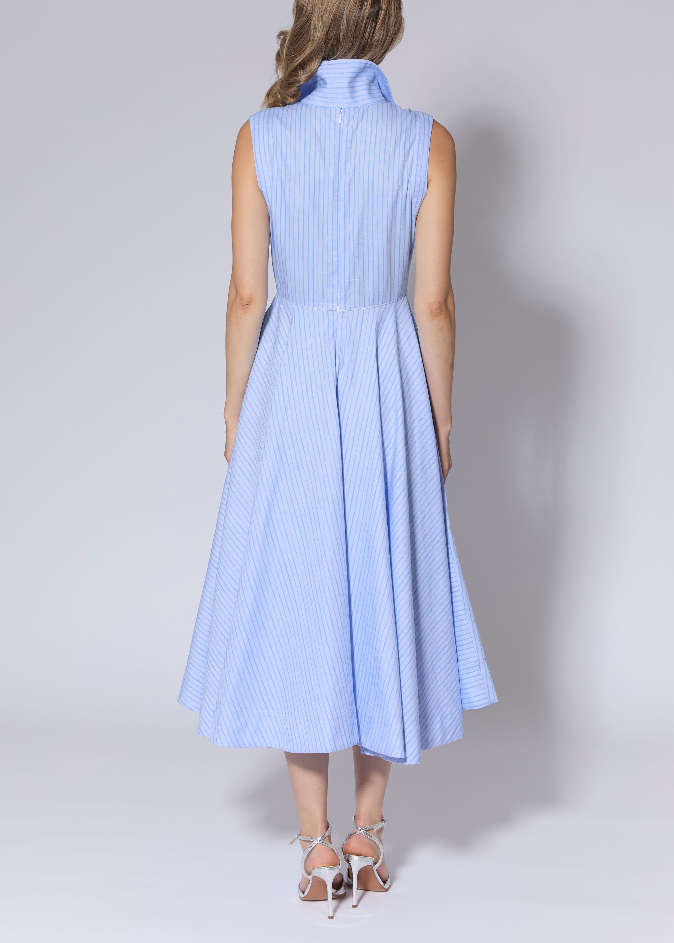 Printed Stripe Cotton Dress