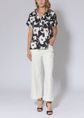 Abstract Floral Print Top
