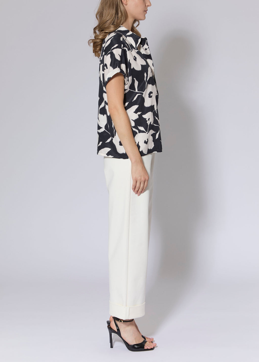 Abstract Floral Print Top
