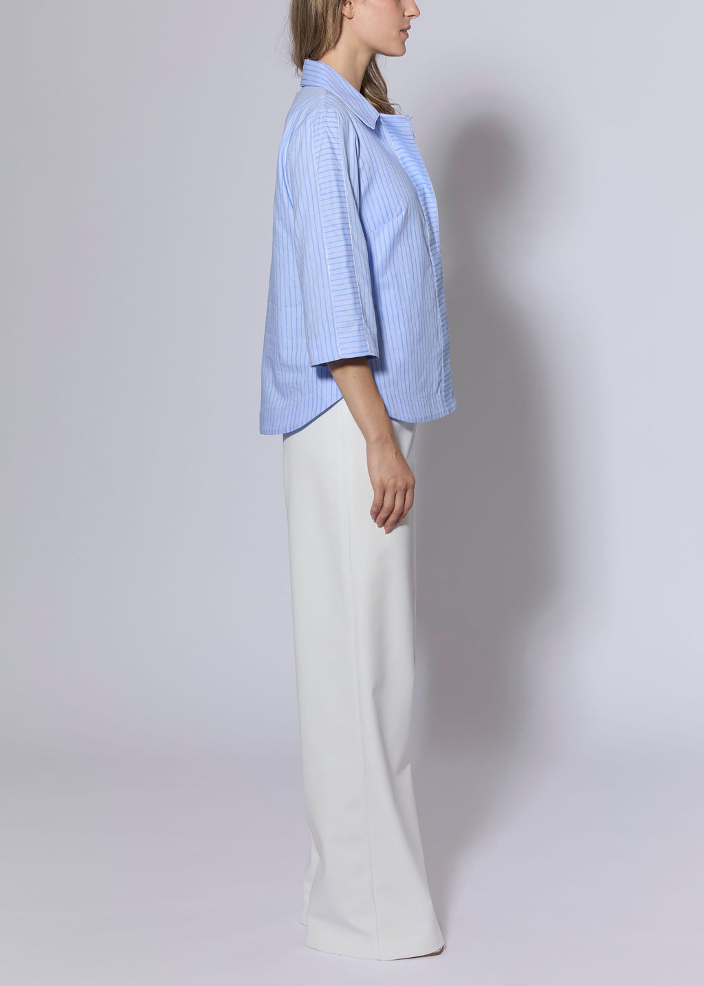 Printed Stripe Cotton Shirt