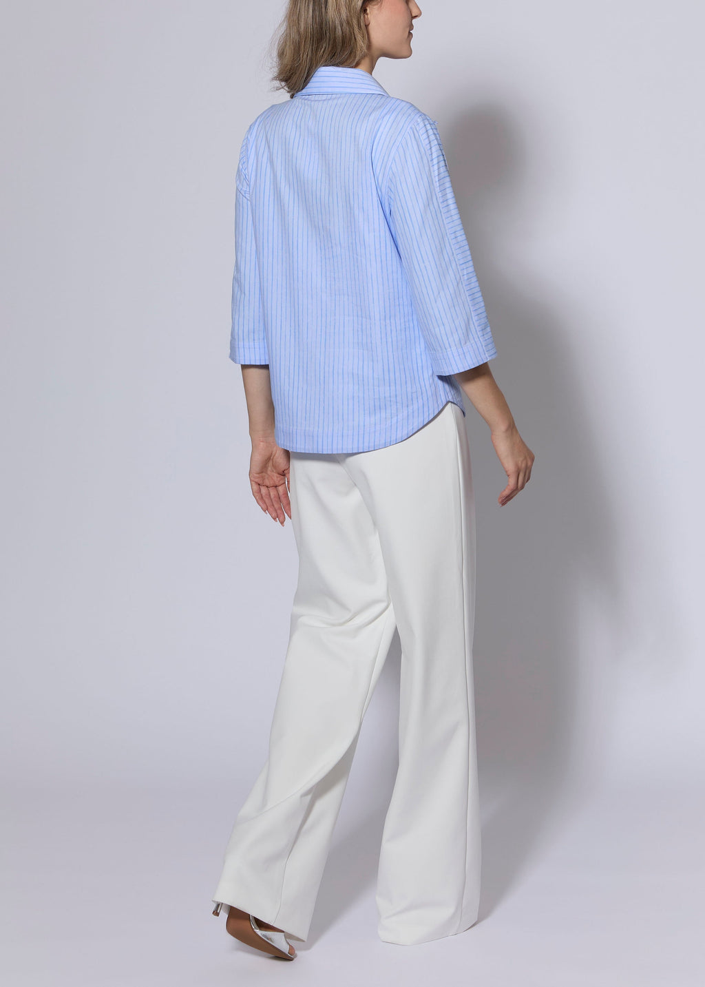 Printed Stripe Cotton Shirt