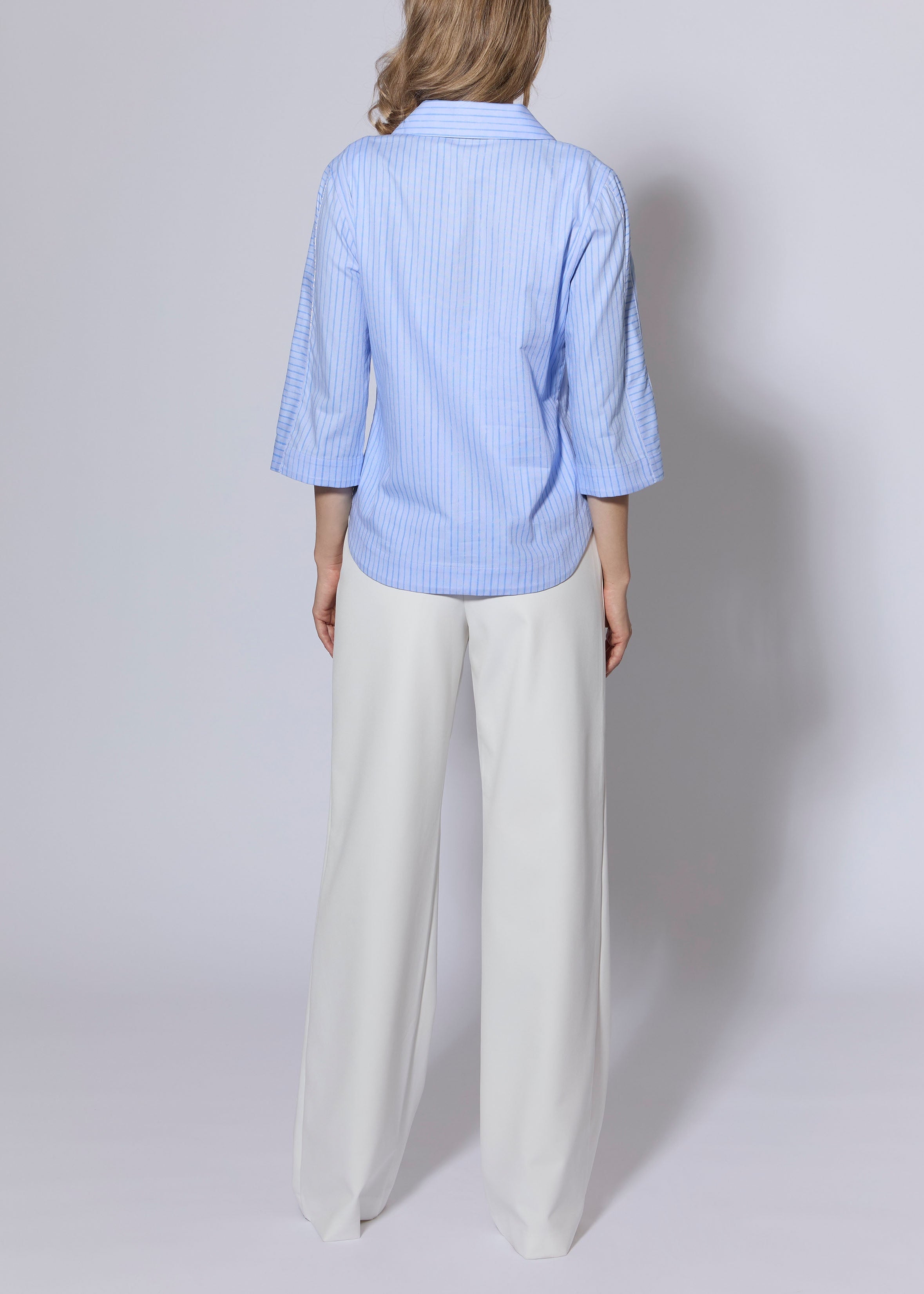 Printed Stripe Cotton Shirt