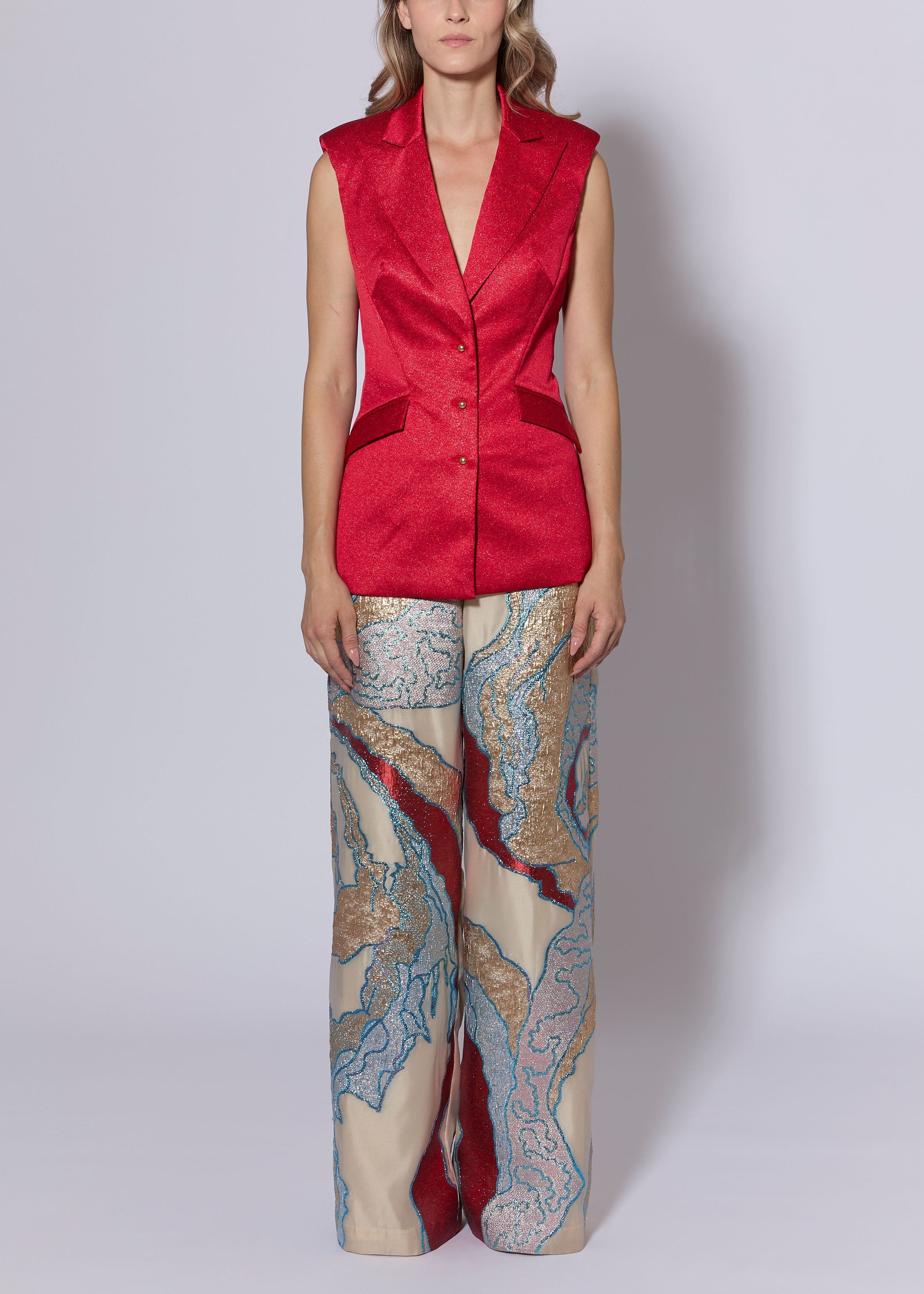 Lurex Crepe Vest