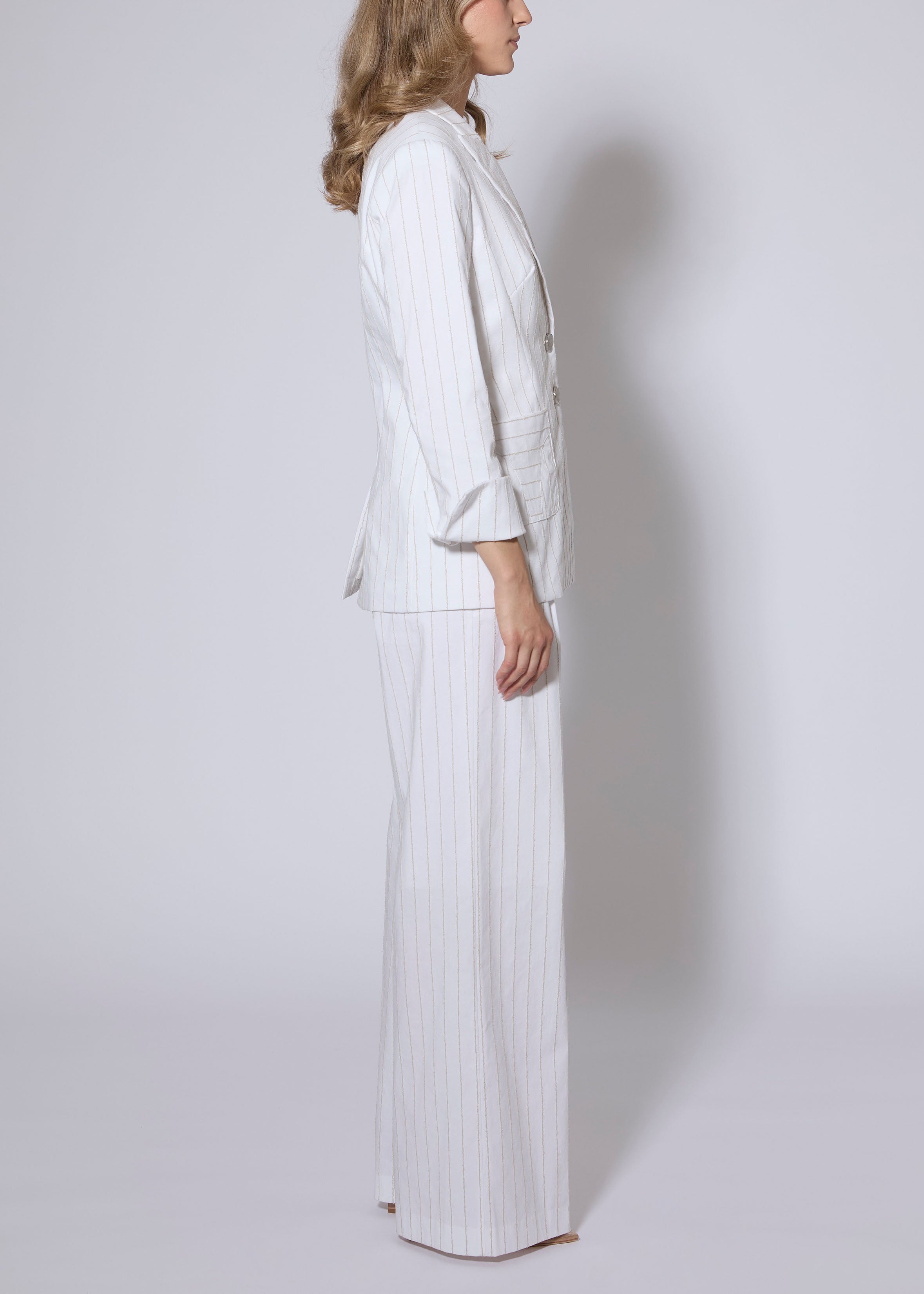 Boucle Stripe Cotton Jacket