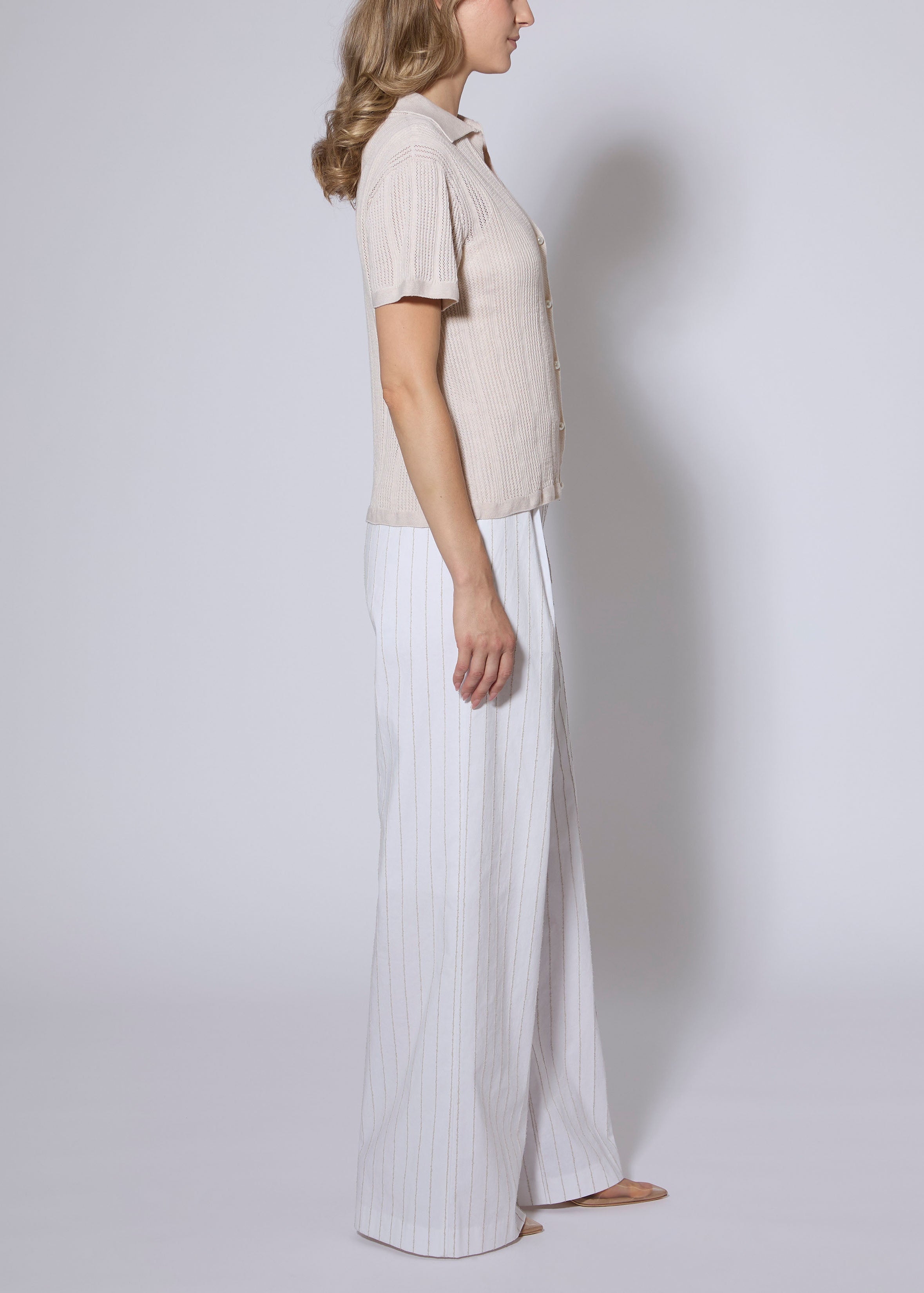 Boucle Stripe Cotton Pant