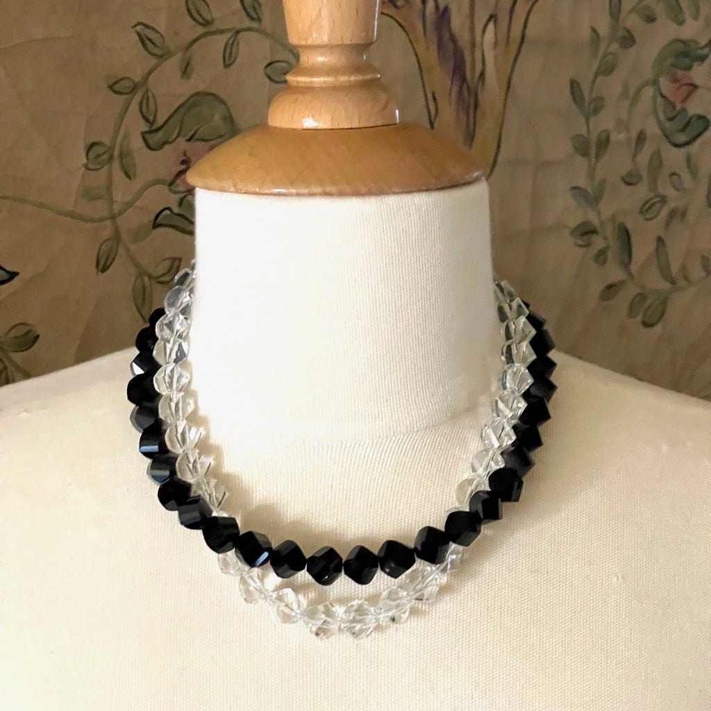 Clear Slice Crystal Necklace