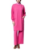 Lora Flat-Knit Car Coat, Barbie Pink