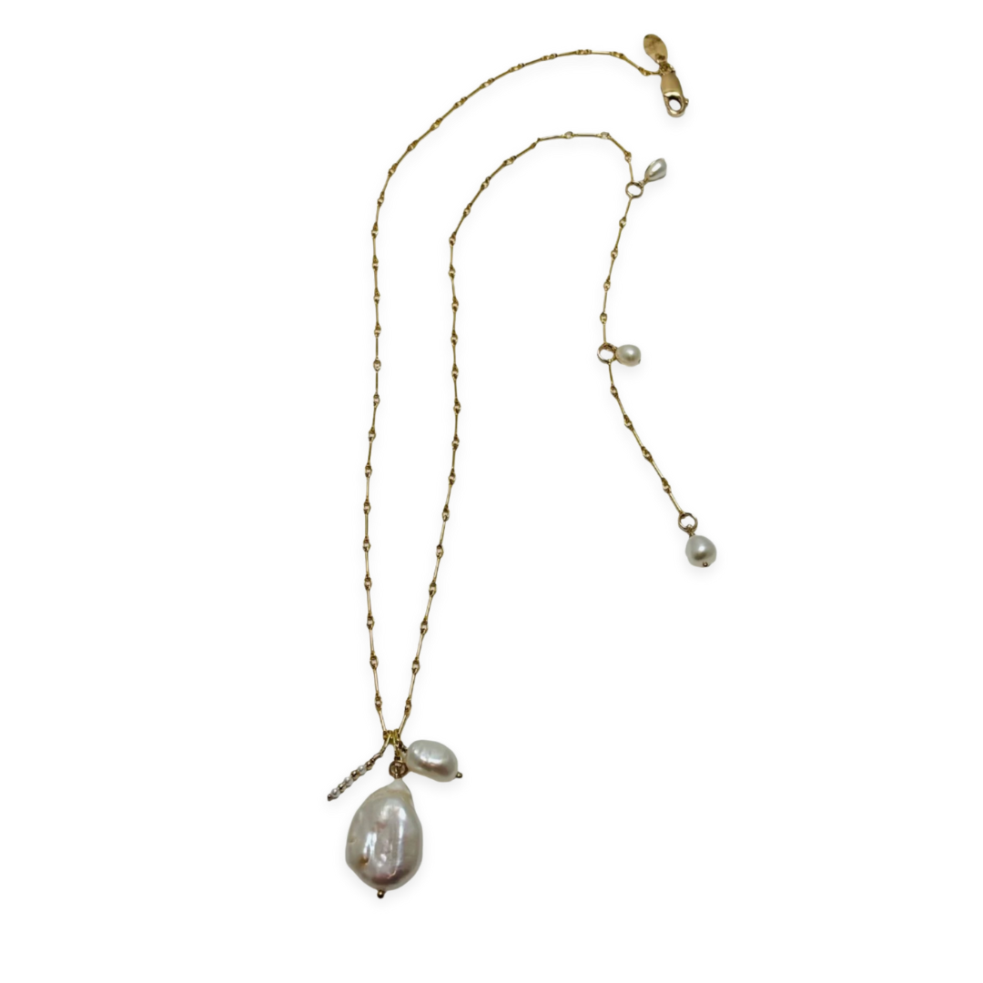 Melange Pearl Pendant-sterling or gold