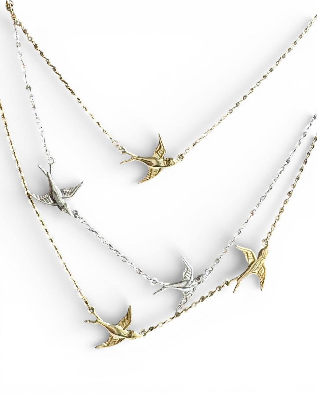 The Birdie Necklace gold / Gold