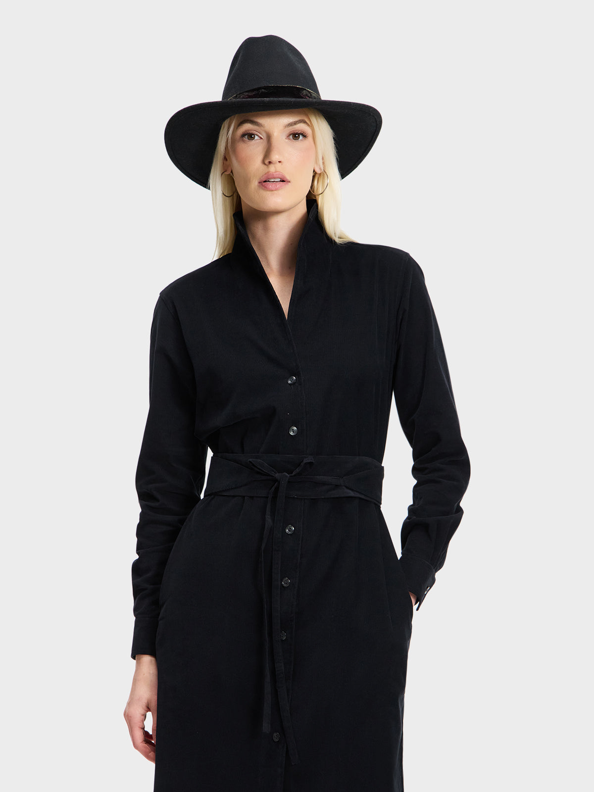 SHIRT DRESS: BLACK STALLION