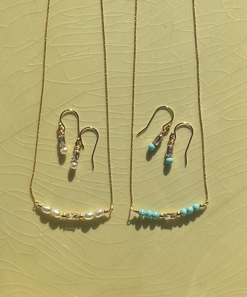 Beach Baguette Necklace ( 2 colorways)