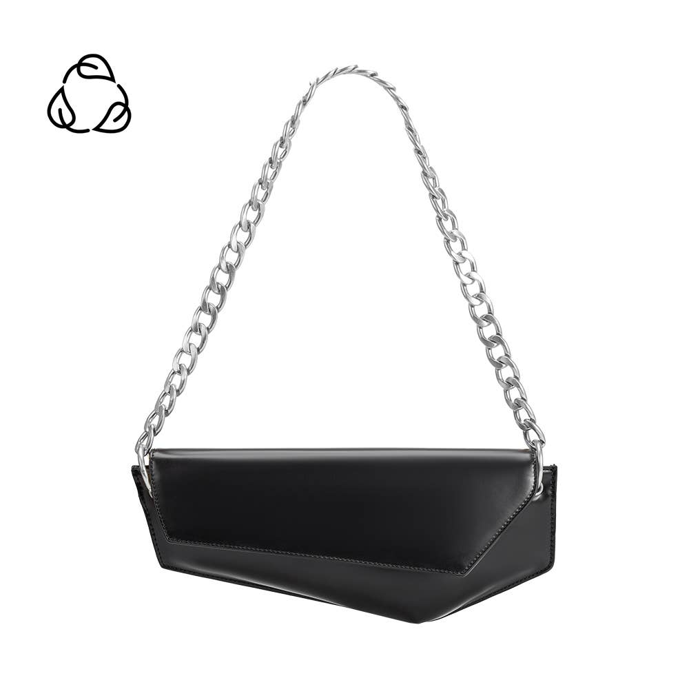 Gabrielle Black Recycled Vegan Shoulder Bag