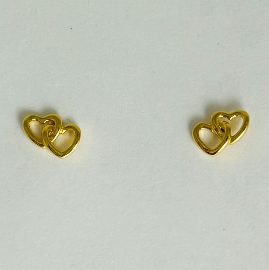 Petite Heart Studs-sterling or vermeil