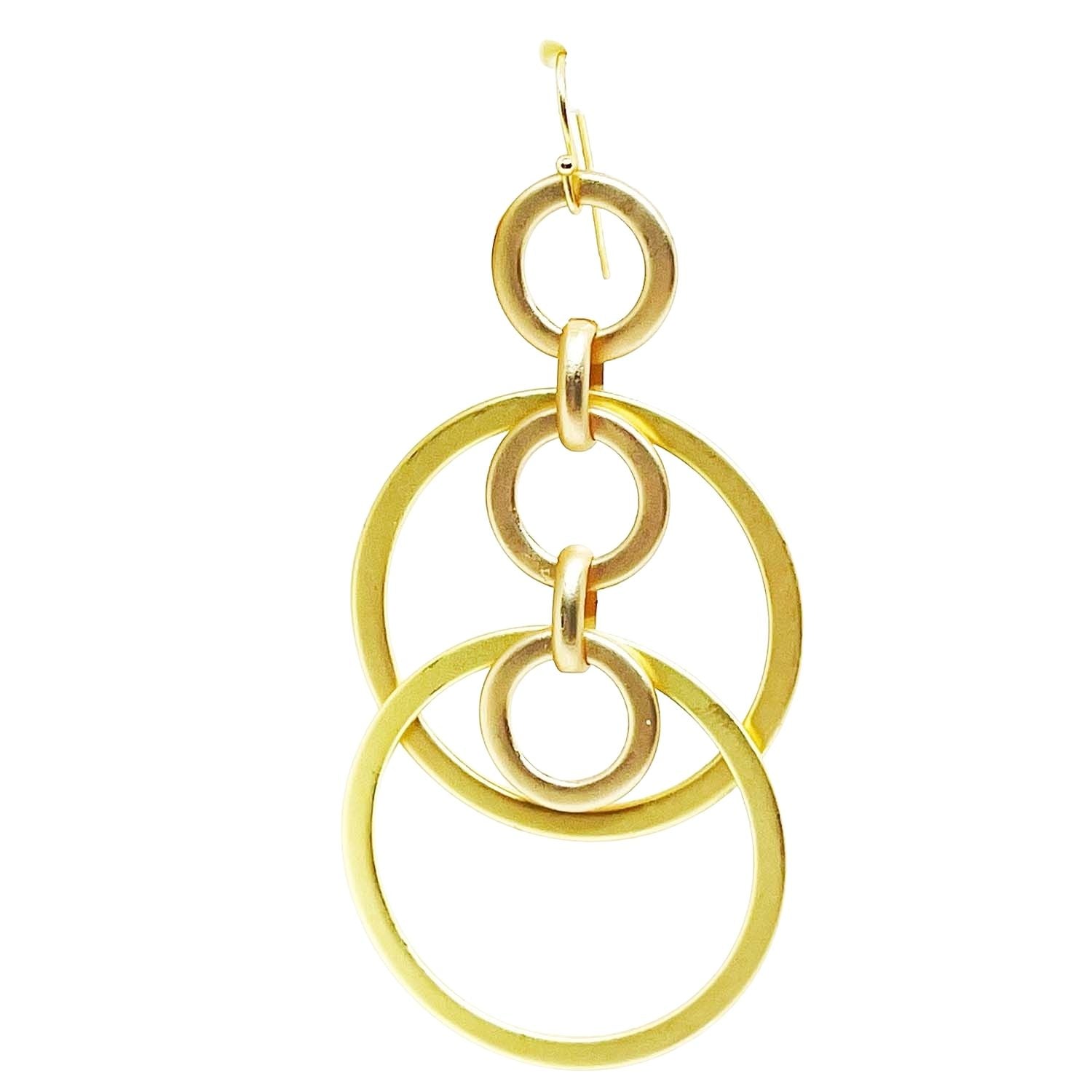 Matte Gold Double Hoop Earring