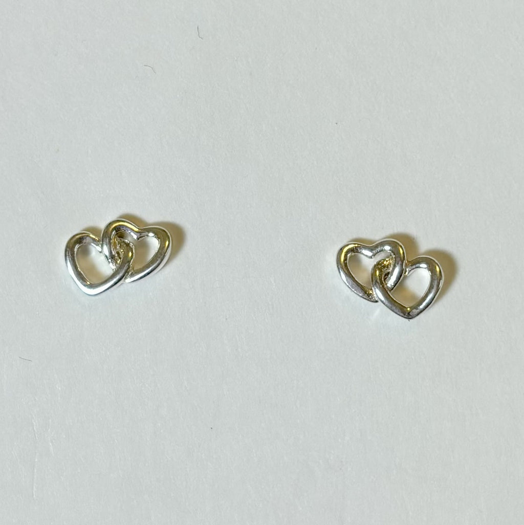 Petite Heart Studs-sterling or vermeil