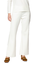 Monique Milano-Knit Boot Leg  Pants; Winter White
