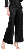 Trina Wide Leg Shimmery Pant; Black Shimmer