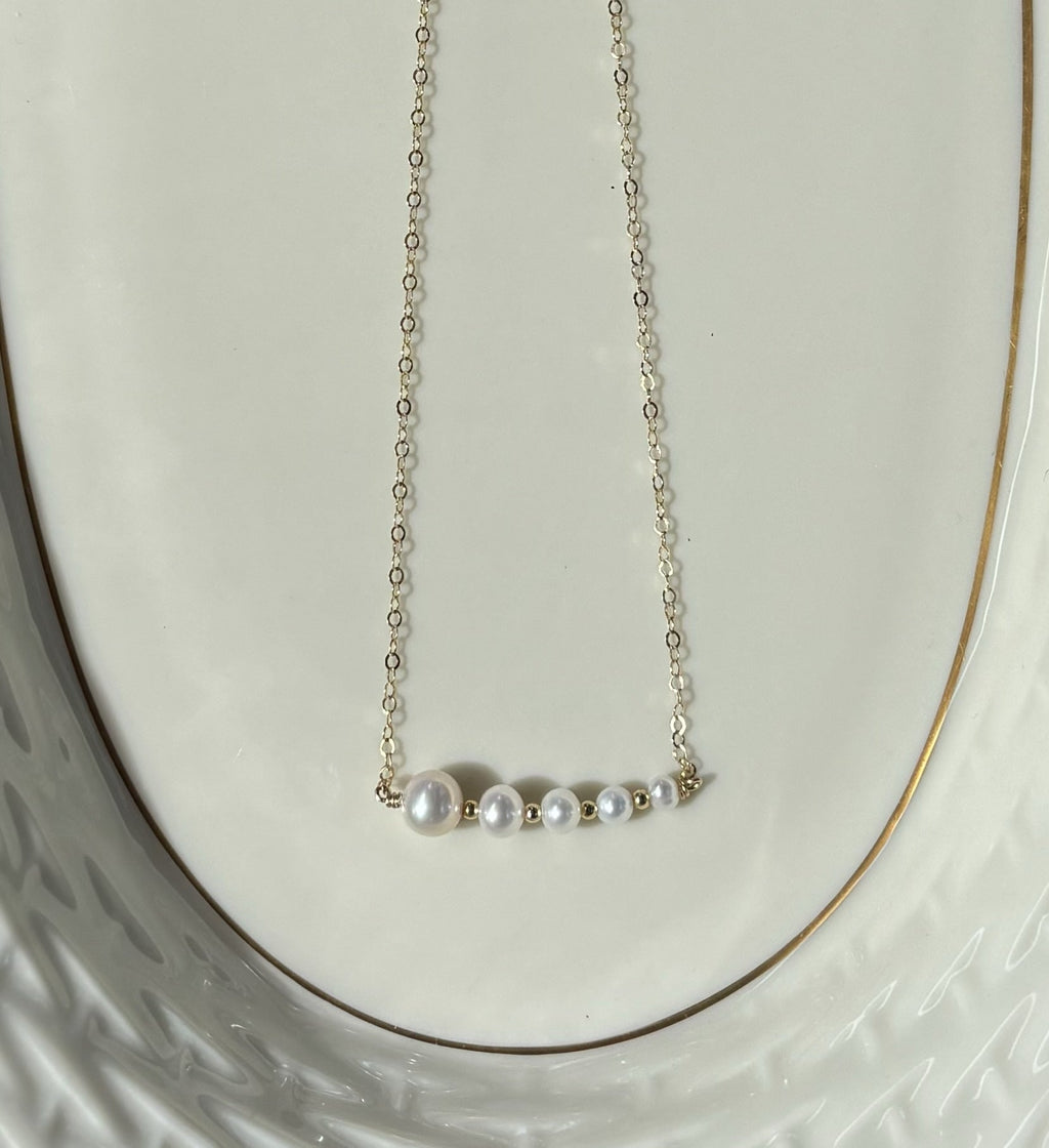 Pearl Row Necklace